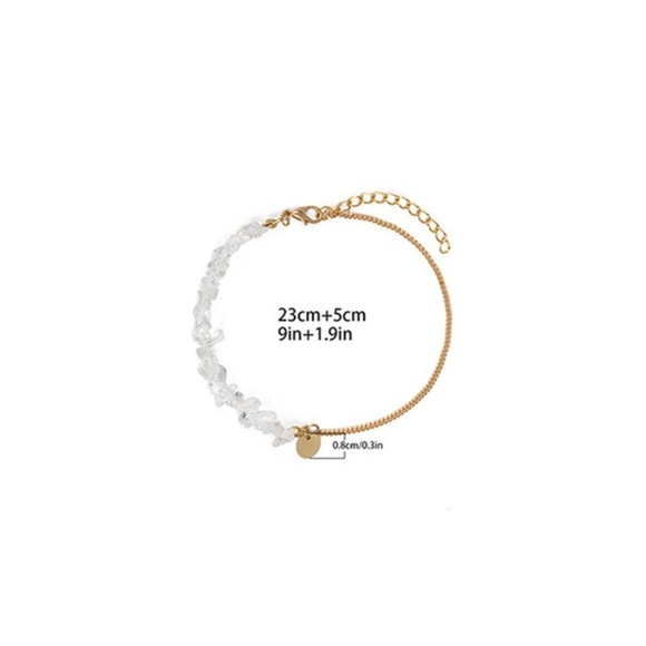 **DORINDA* Gold x Clear Stone Fashion Bracelet - Picture 3 of 7